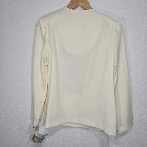 Vintage Alison J. 10 NWT Floral Cream Button Blazer Jacket 80s 90s - Picture 12 of 14